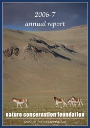 2006-7 annual report - Nature Conservation Foundation