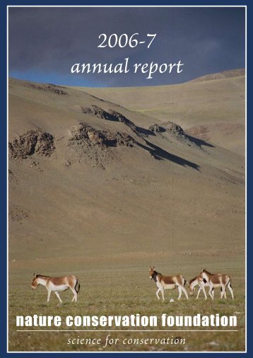 2006-7 annual report - Nature Conservation Foundation