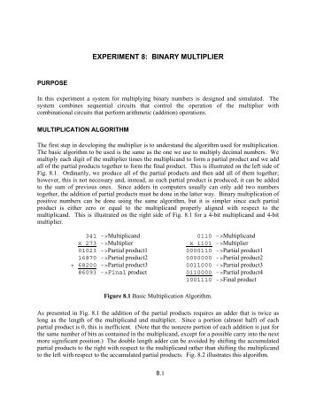experiment 8: binary multiplier - The Circuits and Biology Lab at UMN