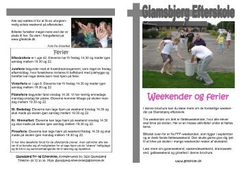 downloade weekendbrochuren her - Glamsbjerg Fri- og Efterskole