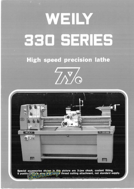 Weily 330 Series Lathe Brochure - Sterling Machinery