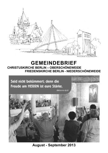 Aktueller Gemeindebrief im August und September - Ev-kirche ...