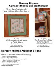 Nursery Rhymes Alphabet Blocks And Wallhanging - Quilt Magazine
