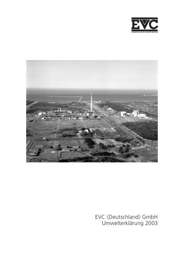 EVC (Deutschland) GmbH Umwelterklärung 2003 - INEOS Chlor