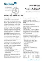 Prospectus Nordea 1 Sicav Nordea Bank Lietuva
