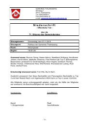 Niederschrift - Gemeinde Thalmassing