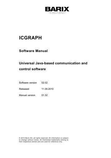 ICgraph Intercom Graphical Application - User Manual V02 ... - Barix