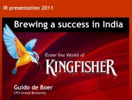 Investor Presentation December 2011 - United Breweries Limited