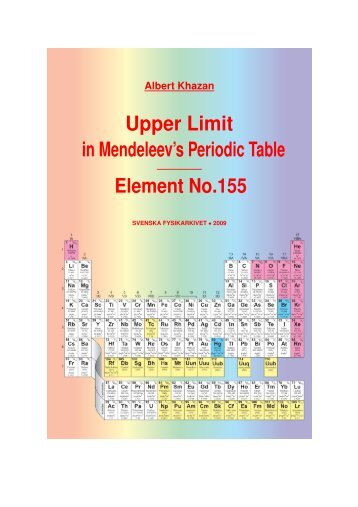 Upper Limit in Mendeleev's Periodic Table - The World of ...