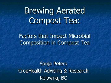 Brewing Aerated Compost Tea: - Compost Council of Canada