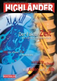 Der Faktor Zeit Der Faktor Zeit - Highländer Albmagazin