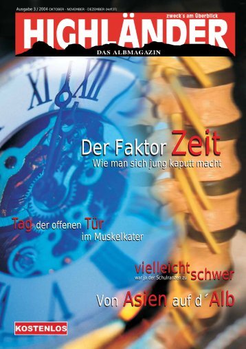 Der Faktor Zeit Der Faktor Zeit - Highländer Albmagazin