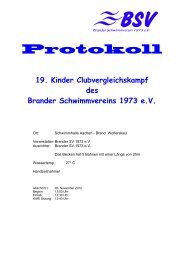 Protokoll - Brander Schwimmverein 1973 e. V.