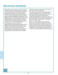 Microwave Oscillators - Admiral Microwaves Ltd