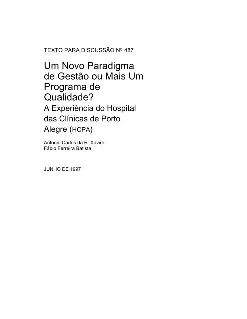 Um Novo Paradigma de GestÃ£o ou Mais Um ... - Rede InovarH