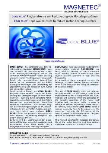 NANOPERM® Cool BLUE®-Kerne - MAGNETEC GmbH