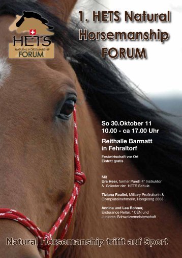 1. HETS Natural Horsemanship FORUM - bei swissendurance.ch!