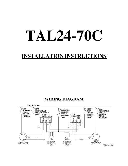 TAL24-70C - Plane Power  Plane Power Voltage Regulator Wiring Diagram    Yumpu