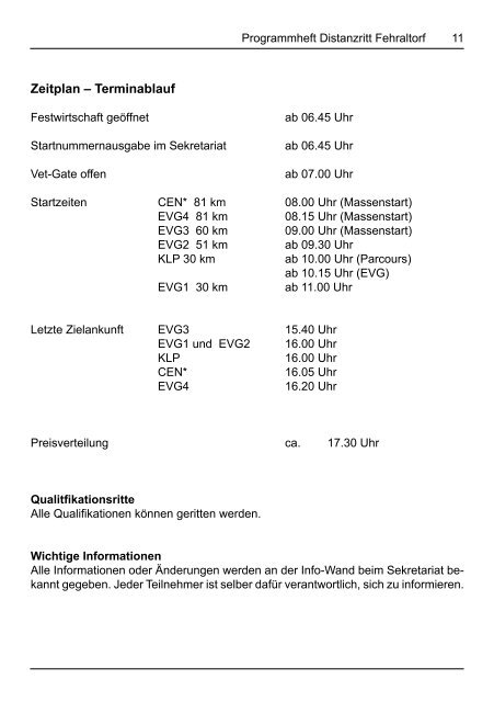 Programmheft 2010 - bei swissendurance.ch!