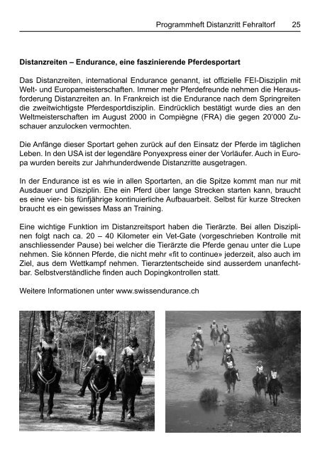 Programmheft 2010 - bei swissendurance.ch!