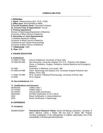 s cv physicians database login university of miami