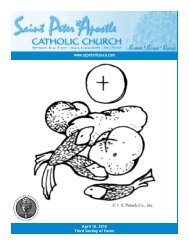 Bulletin - April 18, 2010 - Saint Peter The Apostle Catholic Church