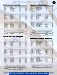 Track and Field Record Book - ETSUBucs.com