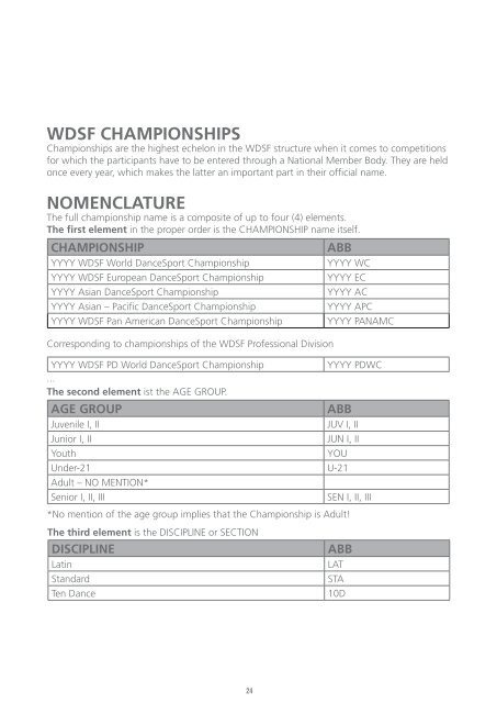 WDSF Visual Identity Guidelines - World DanceSport Federation