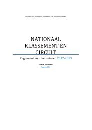 NATIONAAL KLASSEMENT EN CIRCUIT - Vlaamse Schermbond