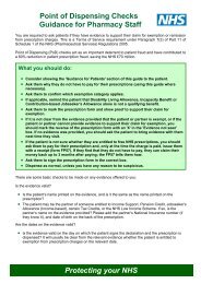 Point Of Dispensing Checks Nhs Business Services Authority