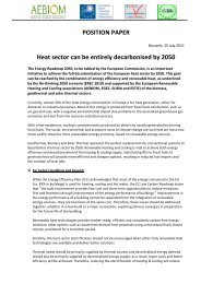 POSITION PAPER Heat sector can be entirely decarbonised ... - EGEC