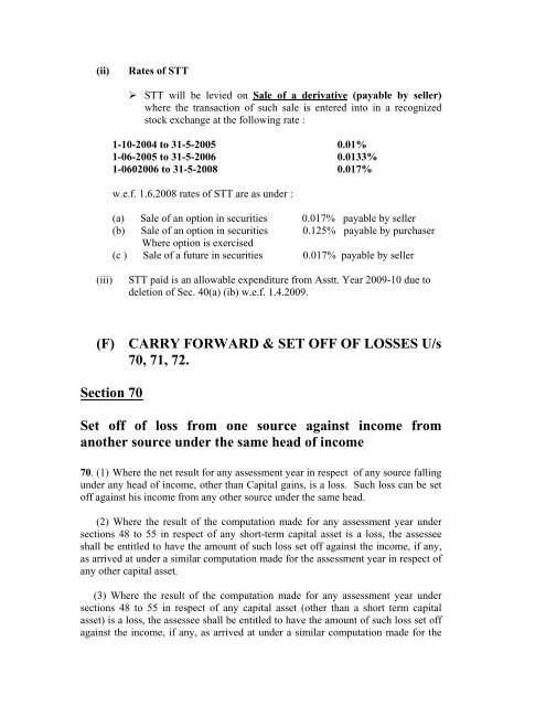 Accounting & Taxation Issues relating to Capital Market Transactions