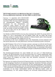 DEUTZ-FAHR präsentiert neue Mähdrescher-Baureihe in ...