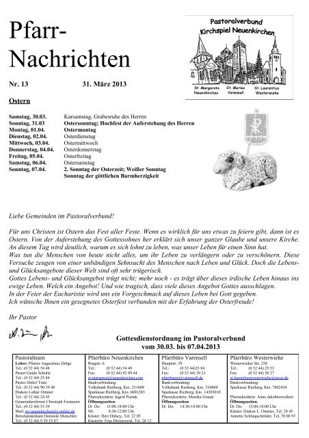 Pfarr- Nachrichten - St. Margareta Neuenkirchen