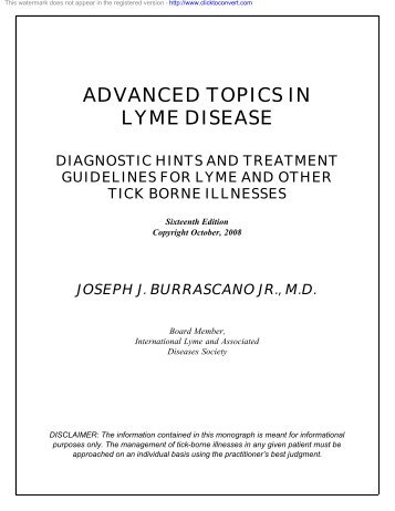 Dr. Burrascano's Treatment Guidelines - Lyme Disease Network