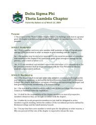 Delta Sigma Phi Theta Lambda Chapter - Dickinson College