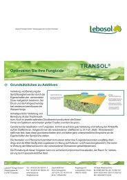 Was ist und was kann Transol - Lebosol Dünger GmbH