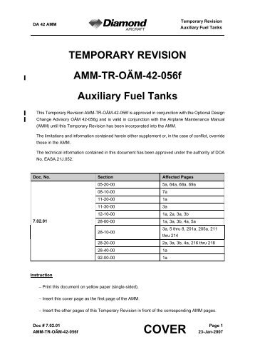 TEMPORARY REVISION AMM-TR-OÃM-42-056f