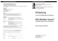 Einladung Mit Medien lesen? - Fachverband Deutsch