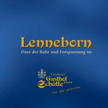 Wellness-Prospekt "Lenneborn" - Landhotel Gasthof Schütte in ...