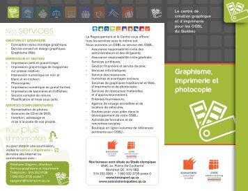 Imprimerie, photocopies, graphisme - Centre québécois de services ...