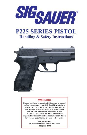 P225 manual SEP 09.qxp - Sig Sauer