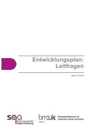 Entwicklungsplan: Leitfragen - SQA