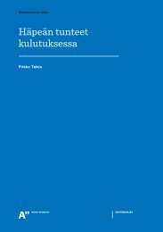 HÃ¤peÃ¤n tunteet kulutuksessa - Aalto-yliopisto