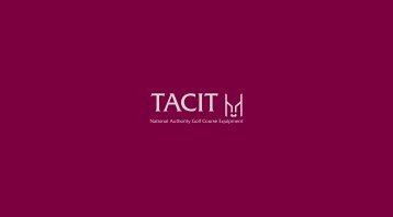 Click here to download the PDF brochure (4.7mb) - Tacit Golf