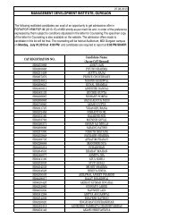 Counseling PGP-2013 - Management Development Institute