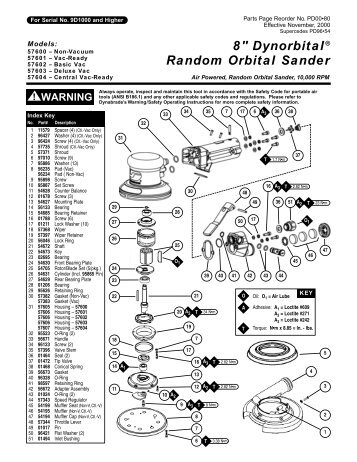 8" DynorbitalÂ® Random Orbital Sander - Dynabrade Inc.