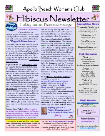 Hibiscus Newsletter - Apollo Beach Woman's Club