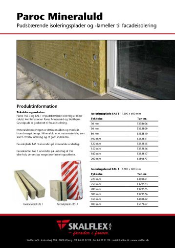 Paroc Mineraluld - Skalflex