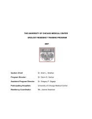 Residency Handbook - The Department of Surgery - University of ...